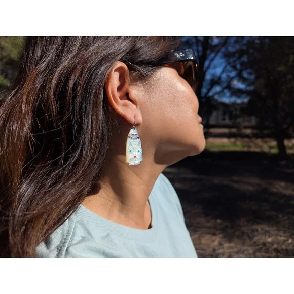 Native American Earrings Zuni Kachina Corn Maiden Southwest Jewelry‎ ***